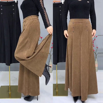✨🤩【XL-4XL】Debele i tople vunene culottes hlače😚 široke i rastezljive hlače sa širokim nogavicama