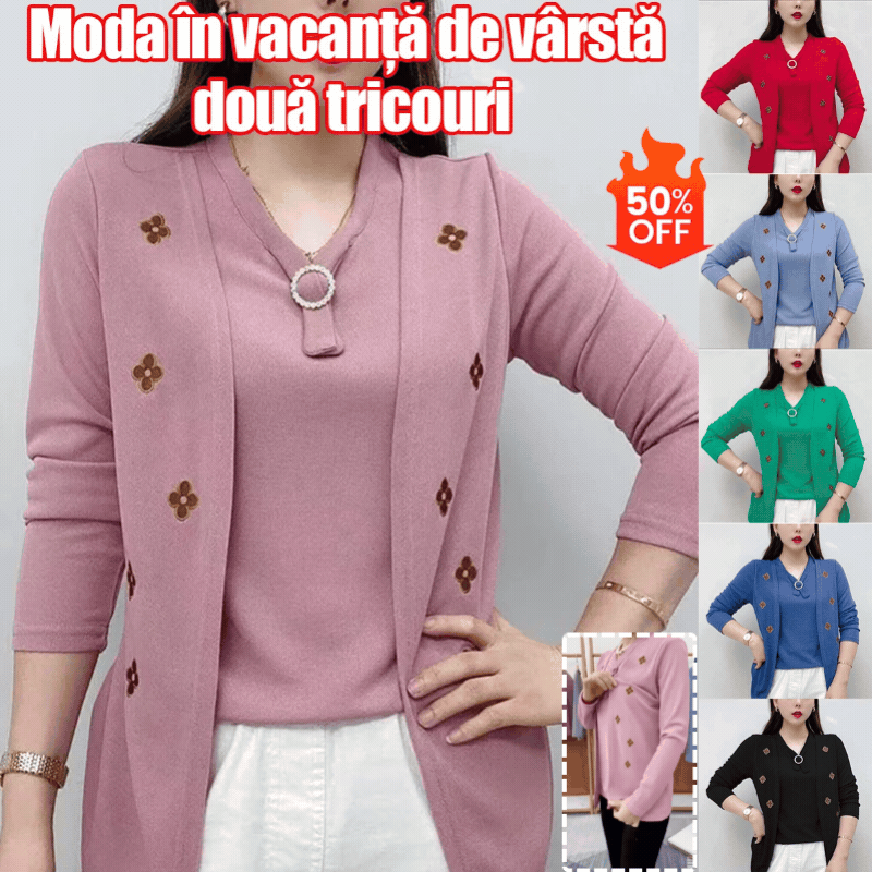 🎁💕【M-5XL】Doamnelor, vedeți acest nou tricou! Fabricat din bumbac pur, este moale și călduros.