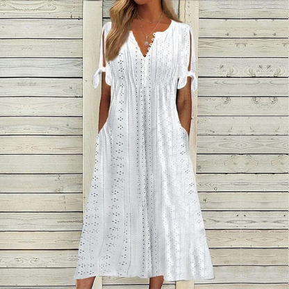 💋【🏆 El más vendido】Vestido sencillo de mujer de talla grande en color liso, suelto y casual ✅️ Pago contra reembolso