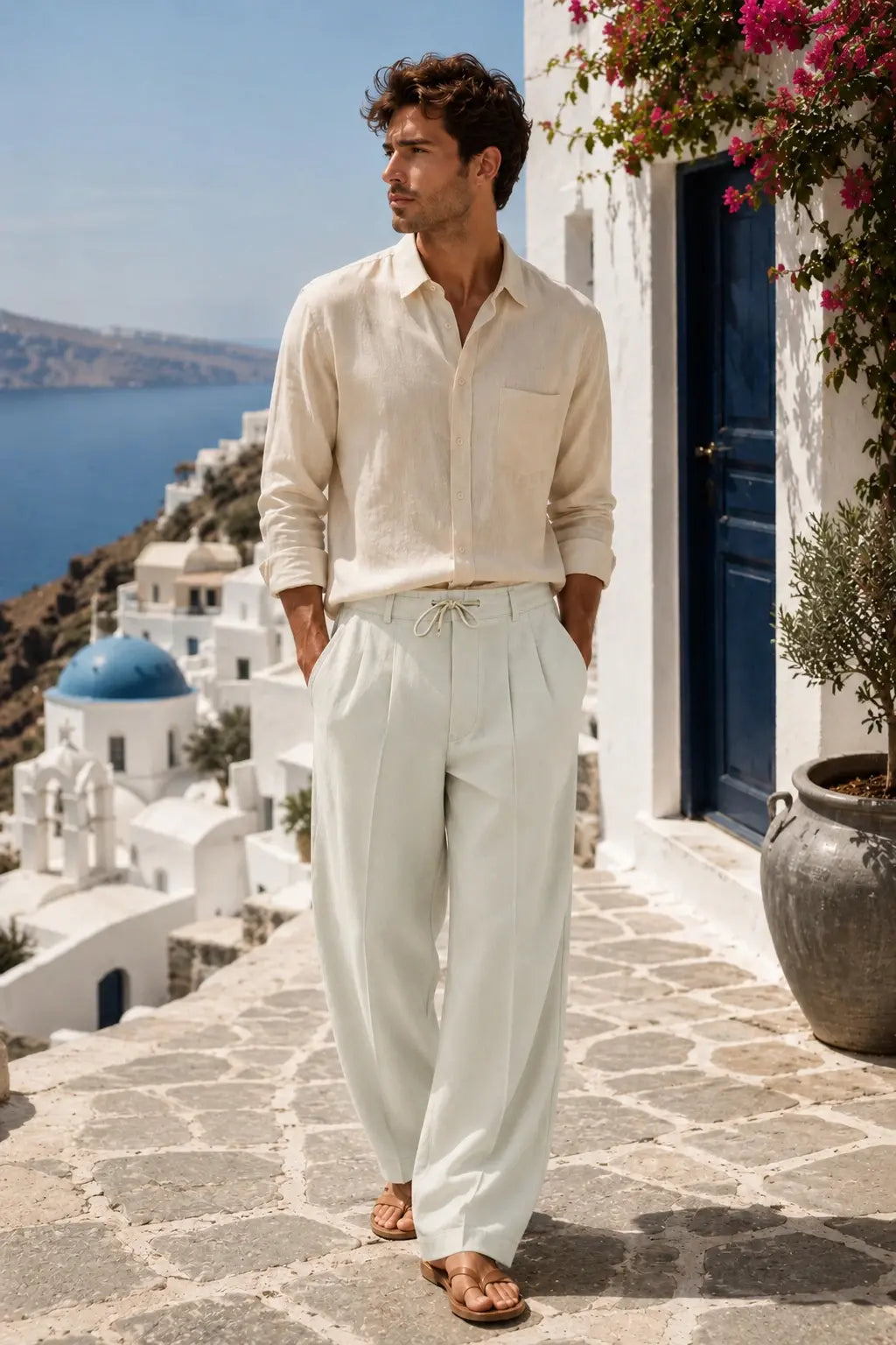 👖 50% zniżki🔥 Oddychające męskie spodnie lniane w wakacyjnym stylu, idealne na plażę i nad morze