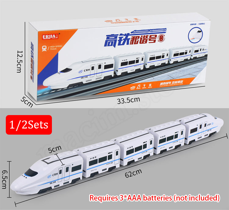 🚆✨50% de descuento【Compra 1 y llévate 1 gratis】Modelo de tren eléctrico de alta velocidad, tren pequeño universal, tren de alta velocidad, juguete para la primera infancia