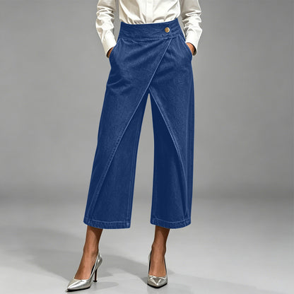 👖【S-2XL】Ženske ležerne traperice s nepravilnim crossover dizajnom