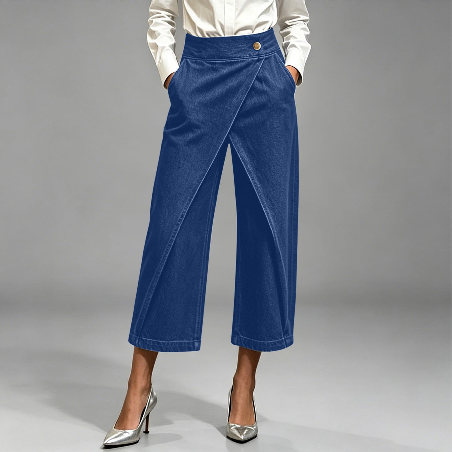 👖【S-2XL】Ženske ležerne traperice s nepravilnim crossover dizajnom