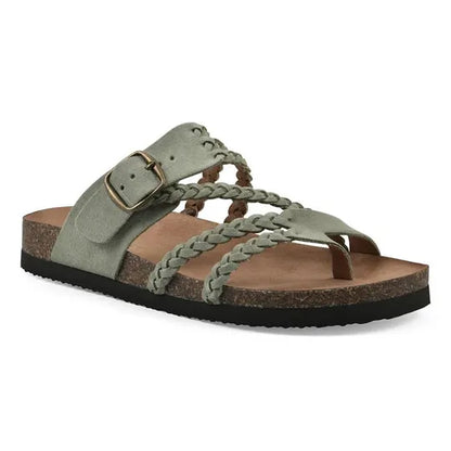 Sandalias Sahara - Sandalias de Cuero Trenzado con Suela de Corcho