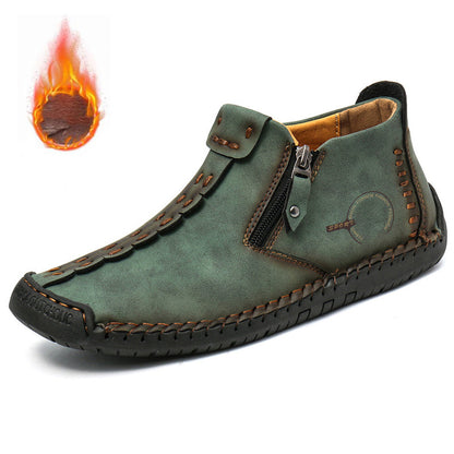 🔥🥾【Descuento especial de temporada 50%】Botas de invierno para hombre con cremallera y forro de felpa – cálidas y cómodas