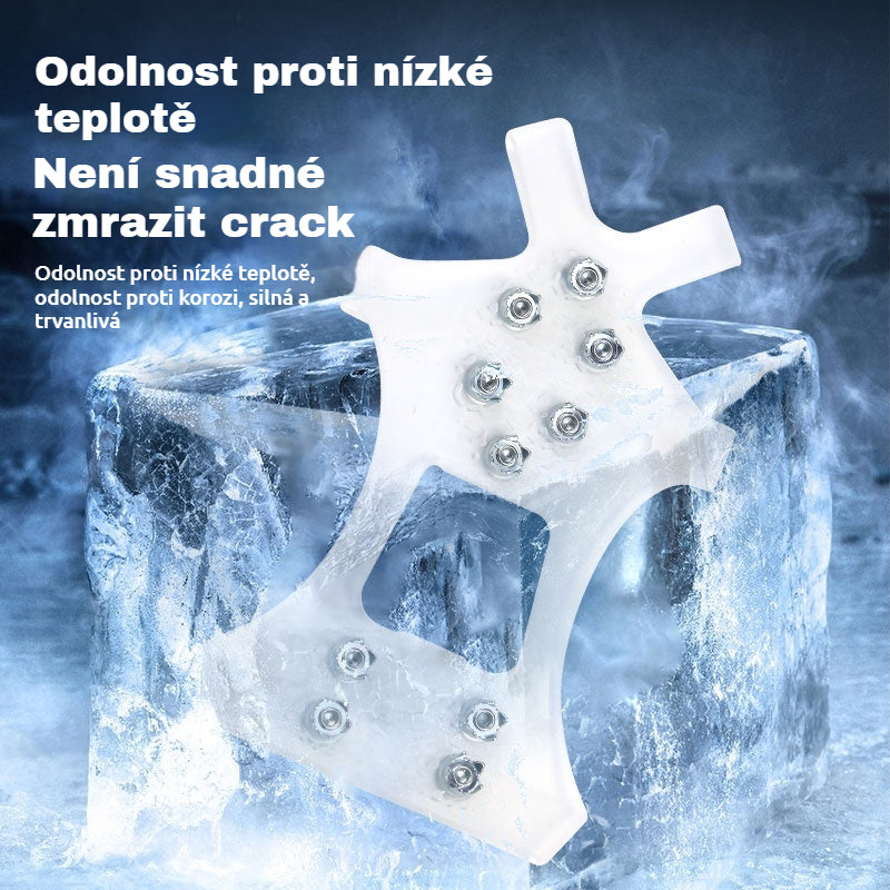 👴🚶🏔️Compra 4 y llévate 4 gratis🔥Crampones invisibles antideslizantes de 5 dientes, transparentes, para nieve y hielo; ideales para mayores.