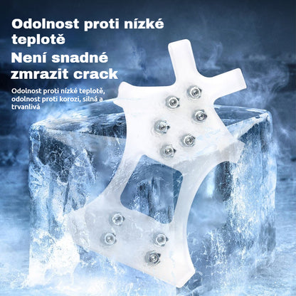 👴🚶🏔️Compra 4 y llévate 4 gratis🔥Crampones invisibles antideslizantes de 5 dientes, transparentes, para nieve y hielo; ideales para mayores.