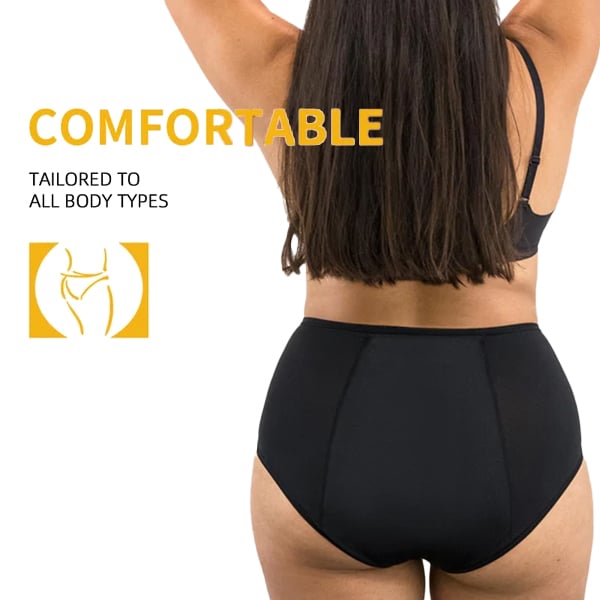 🎉【L-8XL】【Pack de 5】Bragas de cintura alta antifugas para mujer