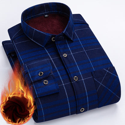 【Rozmiary L–5XL】Nowa męska koszula ocieplana polarem po obu stronach na jesień i zimę – modna i uniwersalna.