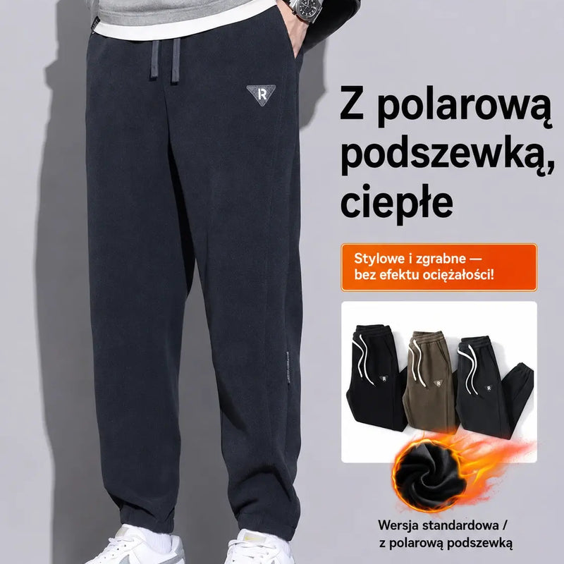 【Cena specjalna】 Nowe męskie spodnie zimowe, ocieplane polarem, z grubej tkaniny sztruksowej, ciepłe i wygodne na co dzień