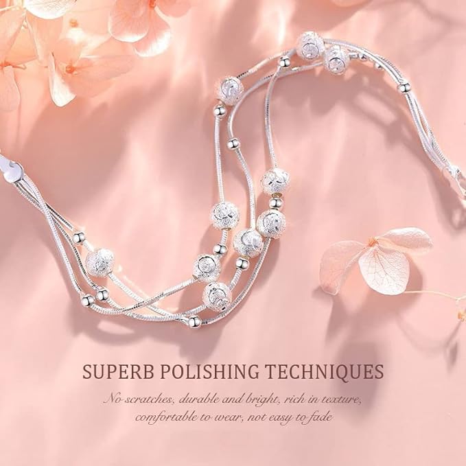 ✨✨【Kup 1, otrzymaj 1 gratis】Bransoletka z koralików szczęścia ze srebra próby 999 z grawerowanym wzorem