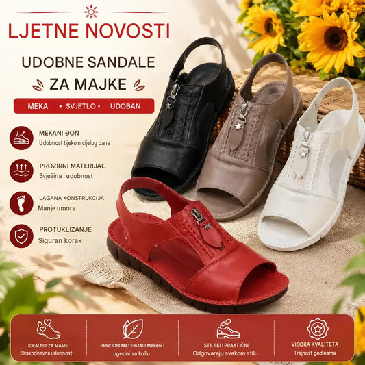 🔥【Veličine 35-43】2026. Nove ravne sandale od prave kože, neklizajuće, mekani potplat
