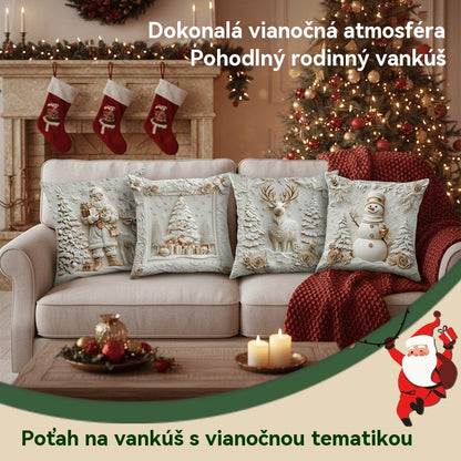 🎅🎄【Set od 4 dijela】Božićna rasprodaja 50% POPUSTA🎄Jastučnica s božićnom tematikom
