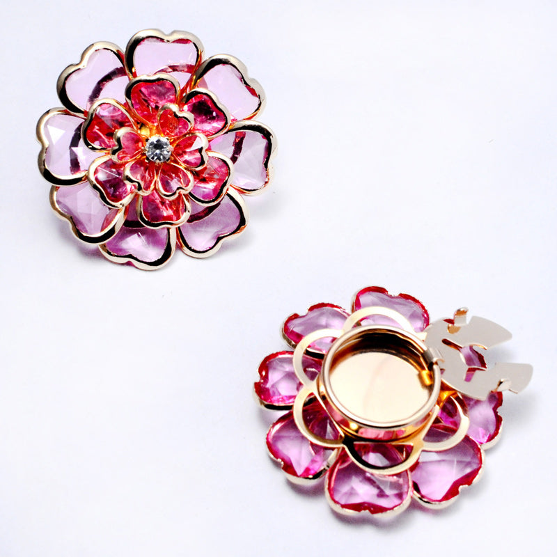 💎🌺Botones de camisa con decoración de esmalte, adornos de diamantes de imitación de bronce antiguo, cubrebotones, broches y gemelos.