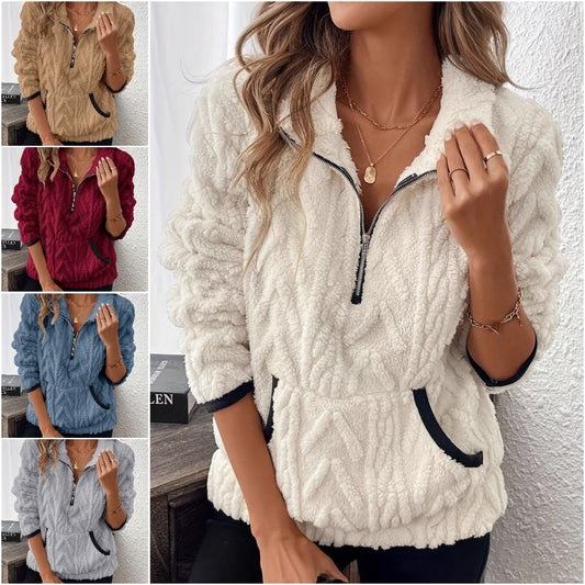 🌸🔥Nový horúci výpredaj🔥【S-3XL】Dámska jesenná a zimná fleecová krátka mikina