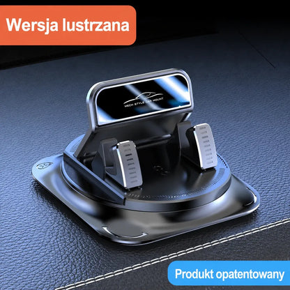 🚗 Uchwyt samochodowy 2 w 1 na telefon, obrotowy 360° i antypoślizgowy