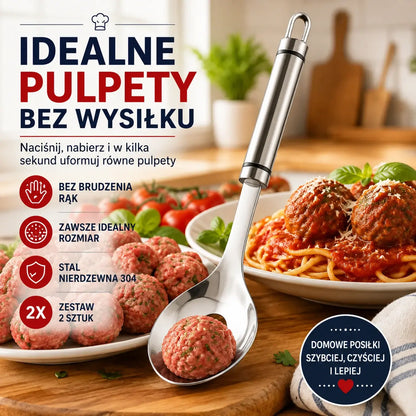 【2 sztuki】Forma do klopsików ze stali nierdzewnej 304 – idealna do przygotowywania klopsików mięsnych i rybnych, doskonała do domowej kuchni