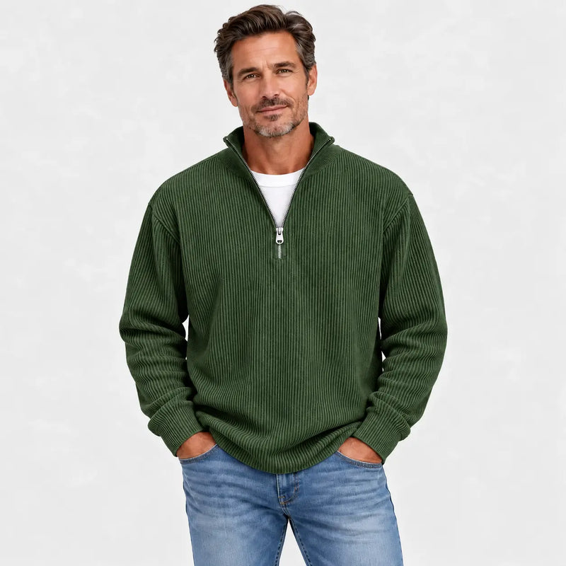 Nueva sudadera para hombre con cuello alzado, otoño/invierno