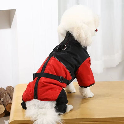 🐕 Abrigo de cuatro patas de otoño e invierno para perro pequeño, impermeable y resistente al pelo.