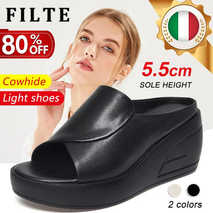 Płatność przy odbiorze👡【5,5 cm obcas】 miękka podeszwa sandały na koturnie dla kobiet