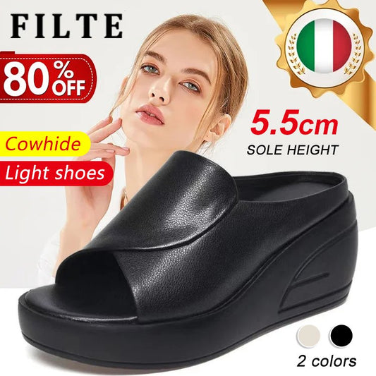 Płatność przy odbiorze👡【5,5 cm obcas】 miękka podeszwa sandały na koturnie dla kobiet