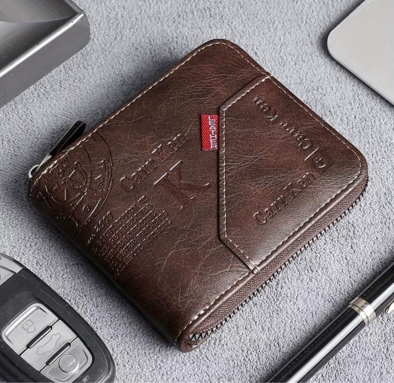 🎉Nuevo lanzamiento 50%🎉 Billetera multifuncional de piel auténtica suave para hombre