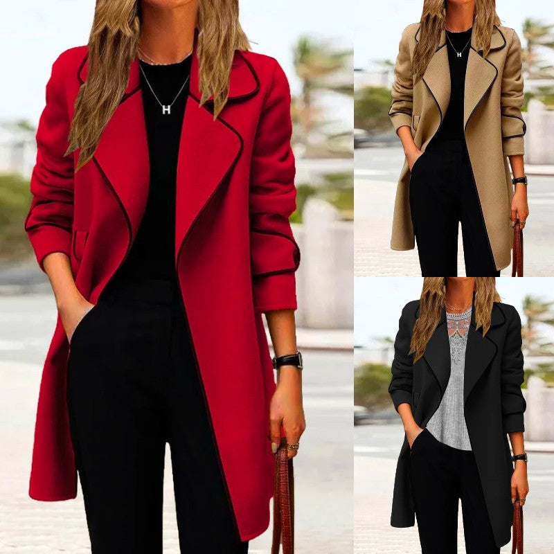 💖🔥【50% popust】[M-4XL] Jesen i zima 2025. nova dvostrana ženska jakna srednje dužine od kašmira