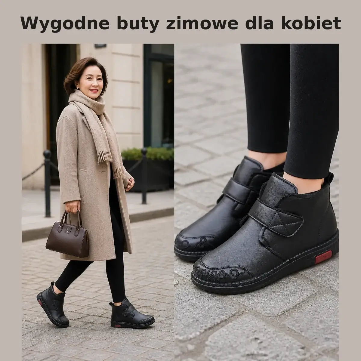 【35–41】2026 Damskie ciepłe buty zimowe z owczą wełną, miękką i antypoślizgową podeszwą