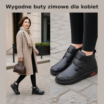 【35–41】2026 Damskie ciepłe buty zimowe z owczą wełną, miękką i antypoślizgową podeszwą