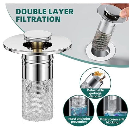 🔥Compra 2 y llévate 2 gratis🔥💧Filtro de desagüe universal de acero inoxidable