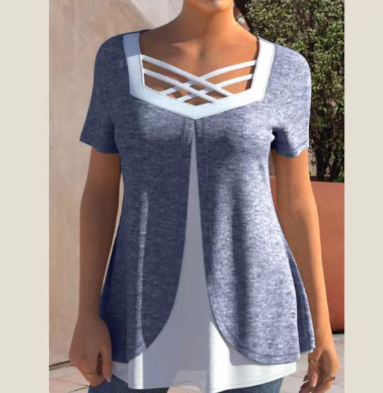 💥【Купете 1, вземете 1 безплатно】❤️【S-5XL】Тениска с щампа за големи размери за лято 2026