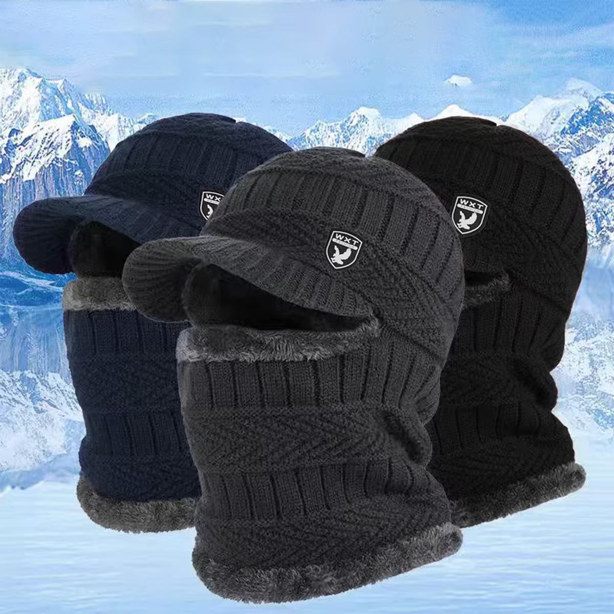 🔥 🧢💥Jednodijelna debela vunena kapa, otporna na vjetar, za vanjsku upotrebu.