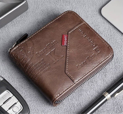🎉Nuevo lanzamiento 50%🎉 Billetera multifuncional de piel auténtica suave para hombre
