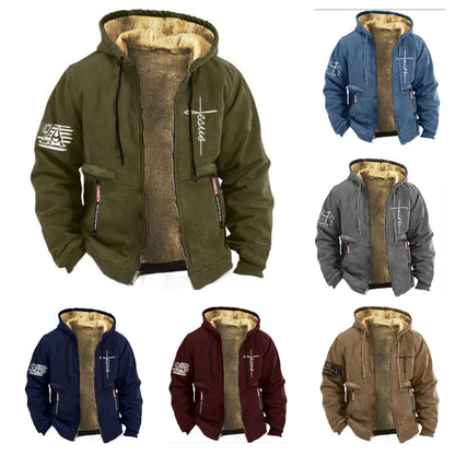 ✨😎【S-3XL】Zimska muška topla debela jakna s kapuljačom i patentnim zatvaračem