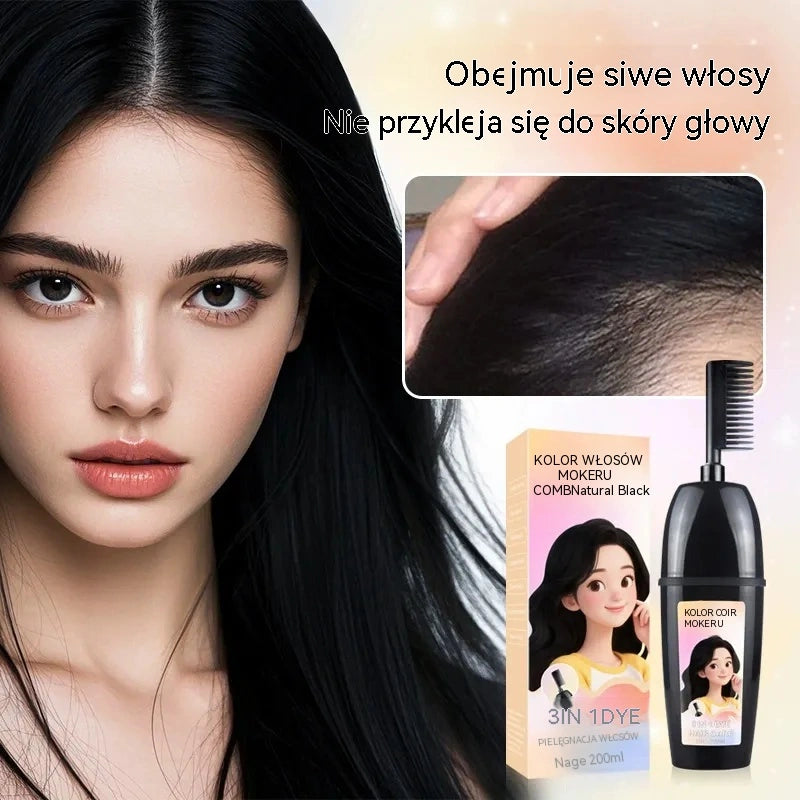 Płatność przy odbiorze🦄 Grzebień do farbowania włosów 3 w 1 – skuteczne pokrycie siwych włosów 💇‍♀️