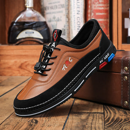 👞🔥【39-48】Los zapatos de negocios casuales para hombre están hechos de cuero impermeable y resistente a las manchas con una suela suave para un uso cómodo.