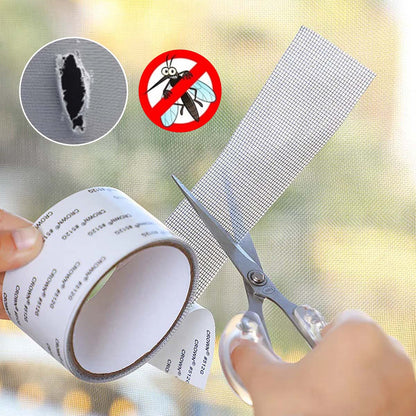Paquete de 3 (🔥🔥Oferta de último día - Compre 1 y obtenga 2 gratis) Reparación de vidrio de pantalla subsidiada - Pantalla de reparación de puerta de aluminio - Cinta de reparación repelente de mosquitos - Agujeros