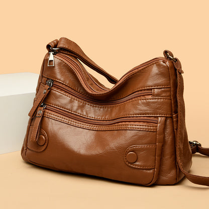 💥👜2026 Nuevo bolso de hombro de cuero suave de gran capacidad