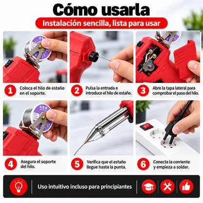 ⏳ Oferta especial por tiempo limitado ⌛ Soldador eléctrico de alto rendimiento 60W 🔥