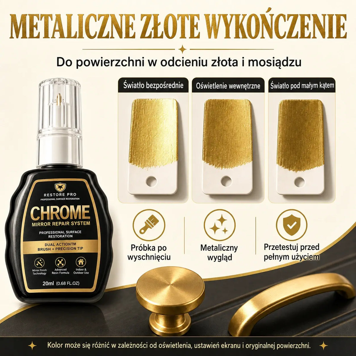 Zestaw do renowacji chromu – usuwa warstwę utlenienia i przywraca metalowym powierzchniom idealny połysk | Wysoka jakość