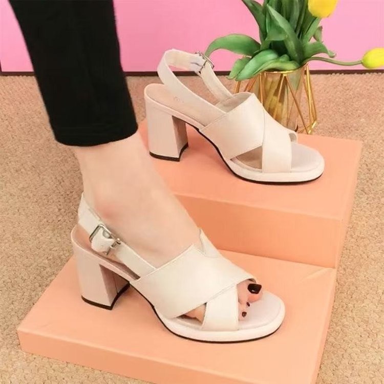 Płatność przy odbiorze👡【35-40】Modne sandały na wysokim obcasie, w stylu rybie usta , z odkrytymi palcami