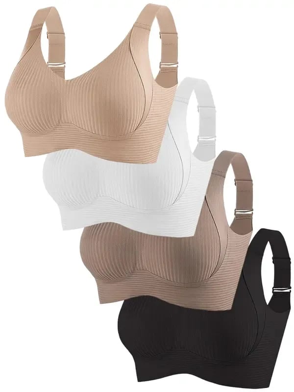 😍【Paquete de 3】Sujetador inalámbrico de una pieza para mujer❤️【40-95 kg】