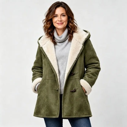 🐏🥼 50% RABATU 💖 Elegancki i ciepły płaszcz damski z imitacji zamszu, z polarową podszewką. Rozmiary S–5XL, idealny na zimę.