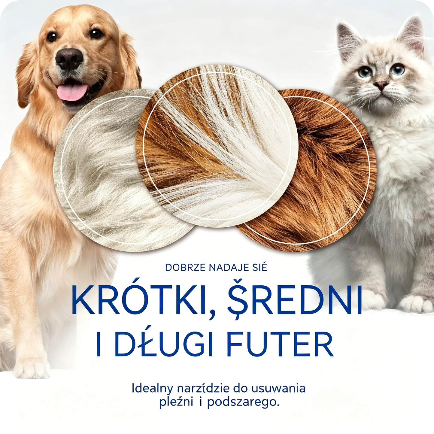 🐾🐱 Kup 1, drugi GRATIS! 2 sztuki tylko za 99 zł! Dwustronna szczotka do usuwania sierści zwierząt ✨