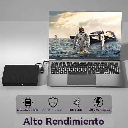 📢📢 !50% de descuento! 💿💻 Unidad externa de CD/DVD: Plug & Play, portátil y compatible con Mac/Windows
