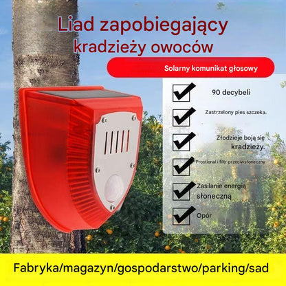 【Płatność przy odbiorze】📣Uniwersalny alarm dźwiękowy i świetlny odstraszający ptaki na energię słoneczną do sadów, stawów rybnych i pól ryżowych