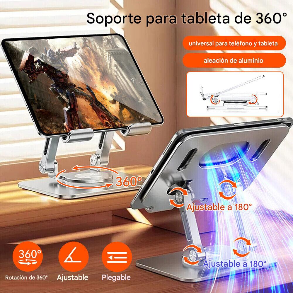 💥💻Soporte para computadora portátil Aleación de aluminio Soporte giratorio de aleación de aluminio