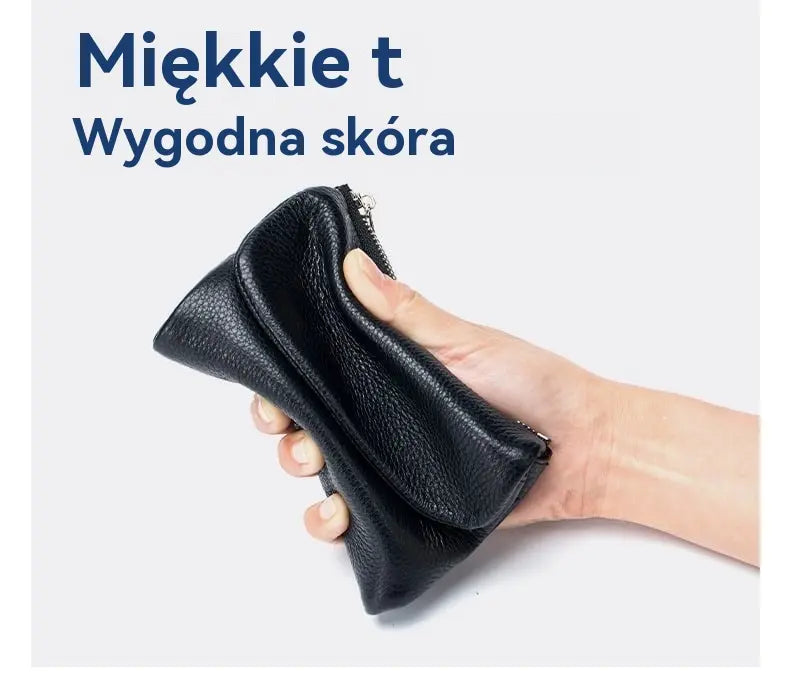 🔥⏰Portfel unisex Pebble wykonany z prawdziwej skóry z ochroną RFID🔥