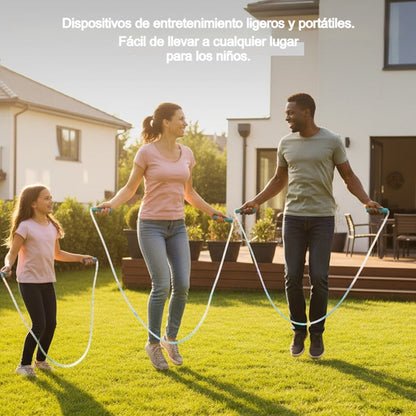 🏃【Compra 2, llévate 2 gratis】🌈 Cuerda para saltar con luz LED para niños