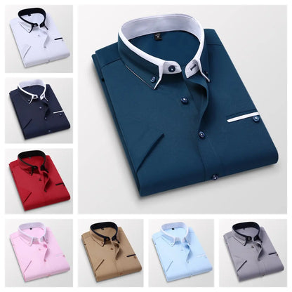 【M-5XL】 Nowa, oddychająca koszula biznesowa męska w stylu casual